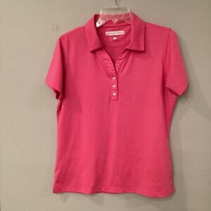 Pebble Beach Performance Ladies Magenta Golf Shirt in Size Large
